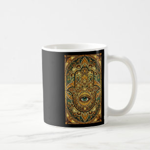 Stained Gl Mandala Hamsa Hand Spiritual Meditation Coffee Mug