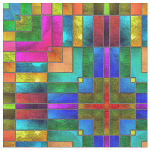 Stained Glass 4 Custom Fabrics Fabric