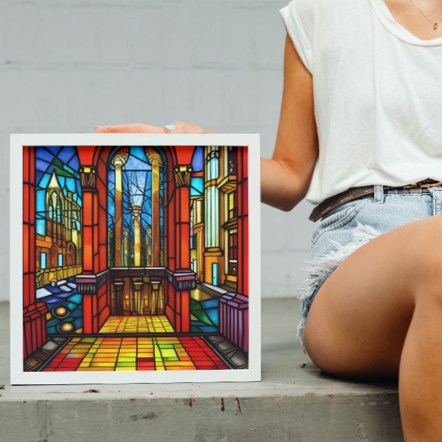 Stained Glass Abbey Digital Art Poster (Creator Uploaded)