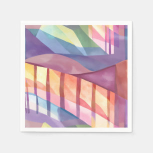 Stained Glass Abstract Colourful Contemporary Ar Napkin