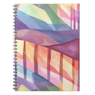 Stained Glass Abstract Colourful Contemporary Ar Notebook