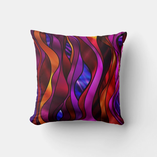 Stained Glass Abstract Cushion (Front)