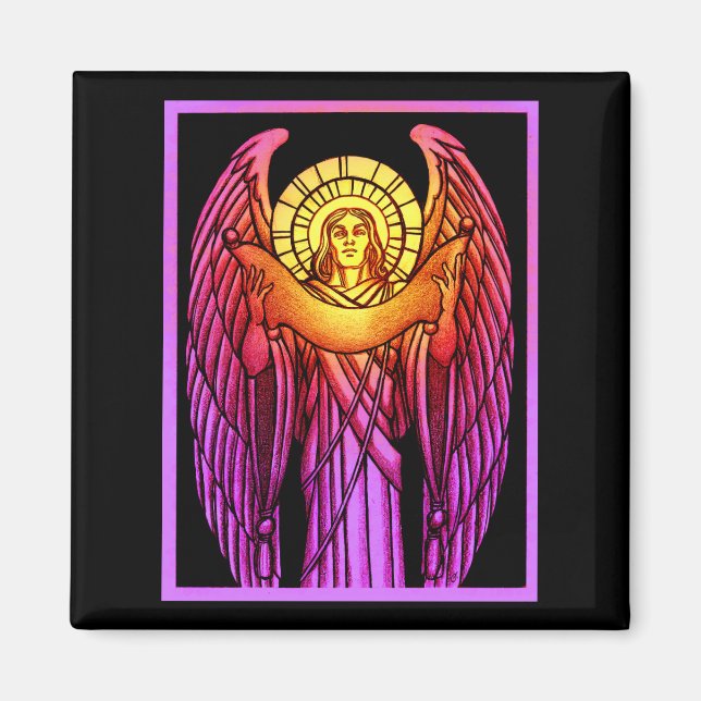 Stained Glass Angel Magnet (Front)