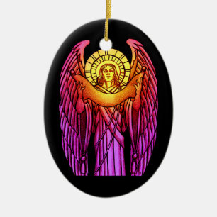 Stained Glass Angel Ornament