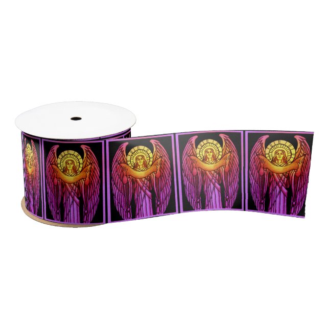 Stained Glass Angel Satin Ribbon (Spool)