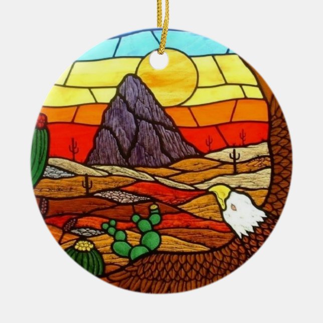 STAINED GLASS ART by David Smith Ornament 01 (Front)