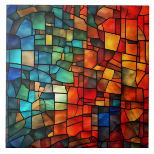 Stained Glass Art Ceramic Tile