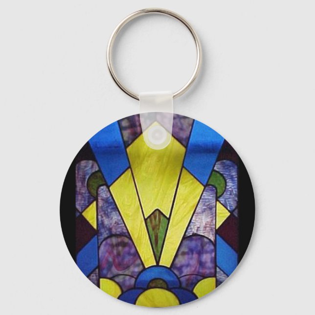 Stained Glass_Art Deco Key Chain (Front)