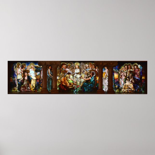 Stained Glass Art Nouveau by Louis Comfort Tiffany Poster (Front)