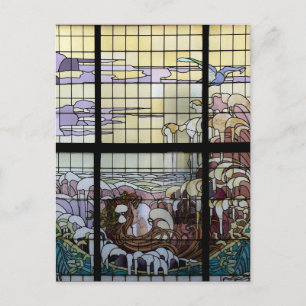 Stained Glass Art Nouveau Sea Scene Postcard