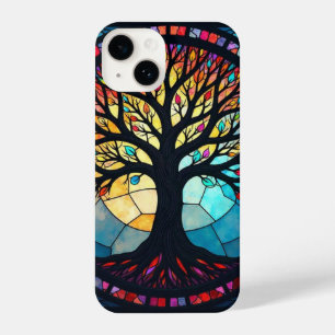Stained Glass Art, Tree of Life Stained Glass  iPhone 14 Case