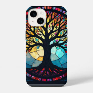 Stained Glass Art, Tree of Life Stained Glass iPhone 14 Case