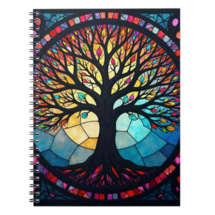 Stained Glass Art, Tree of Life Stained Glass Notebook