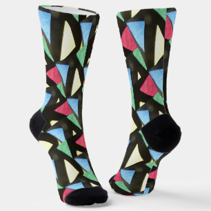 Stained Glass Big Pattern Christmas Crew Socks