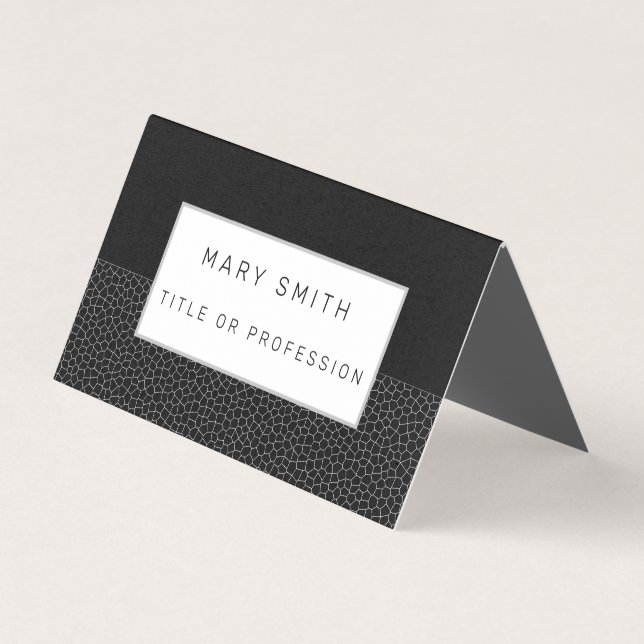 Stained Glass Black Black Business Card (Front)