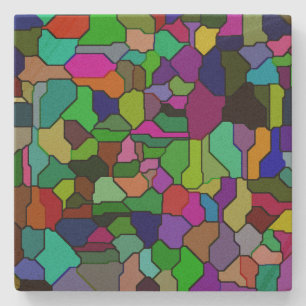 Stained Glass Block Tile Sandstone Coaster
