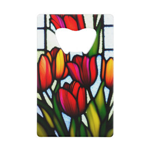 "Stained Glass Blooms: Leadlight Tulips in Color"