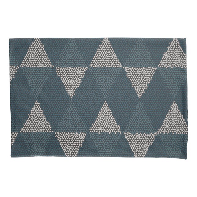 Stained Glass Blue Diamond Pillowcase (Front)