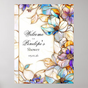 Stained Glass Bridal Shower Welcome Sign