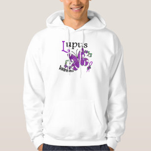 Stained Glass Butterfly 2 Lupus Hoodie