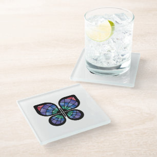 Stained Glass Butterfly Coaster