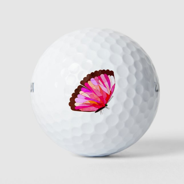 Stained Glass Butterfly Golf Balls (Front)