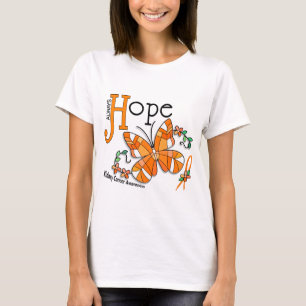 Stained Glass Butterfly Kidney Cancer T-Shirt