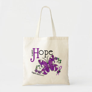 Stained Glass Butterfly Lupus Tote Bag