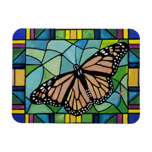 Stained Glass Butterfly Magnet