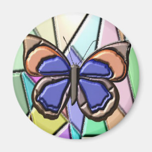 Stained Glass Butterfly Magnet