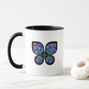 Stained Glass Butterfly Mug
