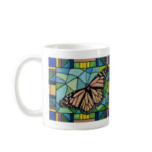 Stained Glass Butterfly Mug