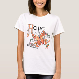 Stained Glass Butterfly Uterine Cancer T-Shirt