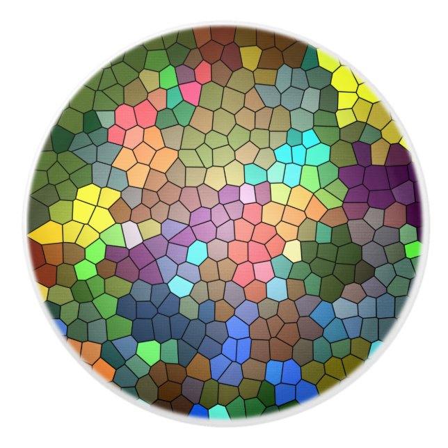 Stained Glass by Shirley Taylor Ceramic Knob (Front)