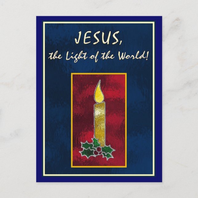 Stained glass candle postcard (Front)