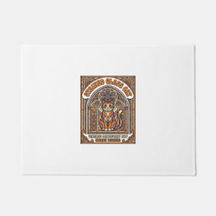 Stained Glass Cat Cat Stained Glass Church Vintage Doormat