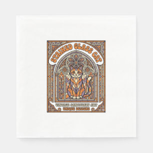 Stained Glass Cat Cat Stained Glass Church Vintage Napkin