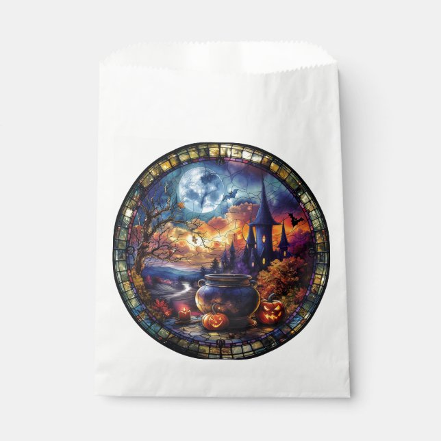 Stained Glass Cauldron Favour Bag (Front)