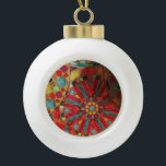 Stained Glass Ceramic Ball Christmas Ornament<br><div class="desc">This ornament will brighten up the room with its stained glass feel. Bring this as a unique gift or as a decoration to brighten up your holiday season this year!</div>