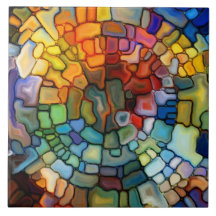 Stained Glass Ceramic Tile