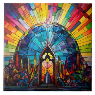Stained Glass Ceramic Tile