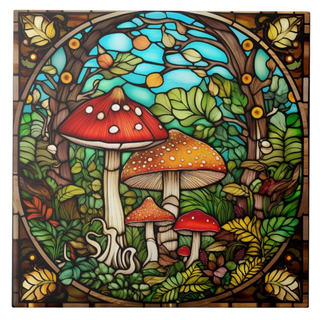 Stained Glass  Ceramic Tile (Front)