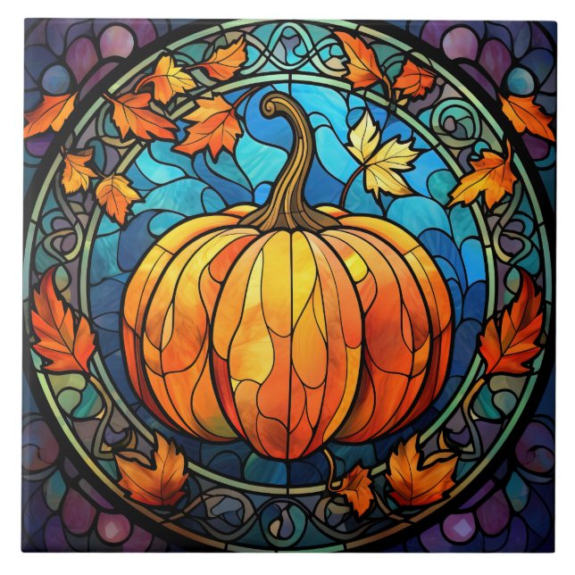 Stained Glass  Ceramic Tile (Front)