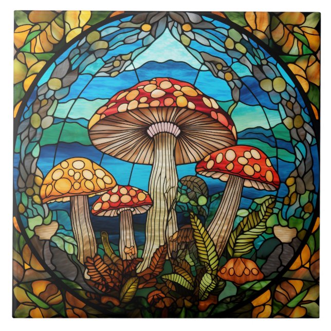 Stained Glass  Ceramic Tile (Front)