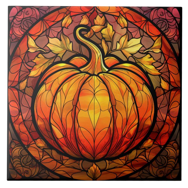 Stained Glass  Ceramic Tile (Front)