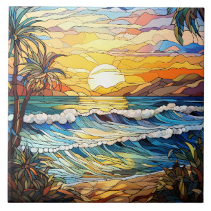 Stained Glass Ceramic Tile