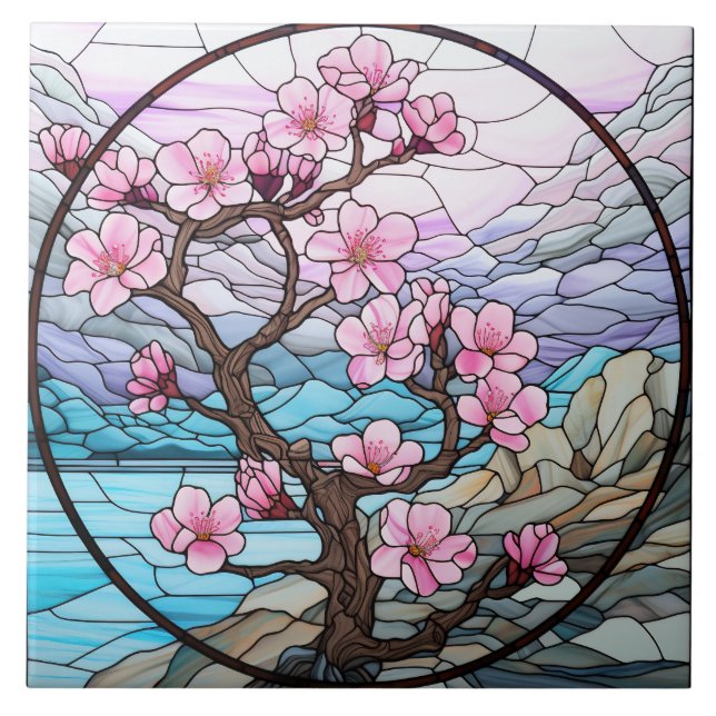  Stained Glass  Ceramic Tile (Front)