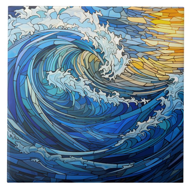 Stained Glass  Ceramic Tile (Front)