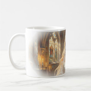 Stained Glass Chapel Bride Oil Painting Mug