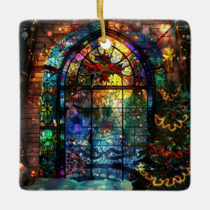 Stained Glass Christmas Ornament